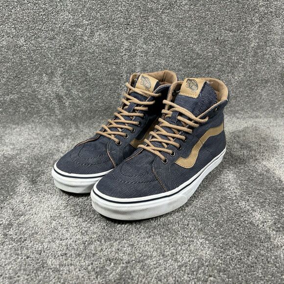 Vans Sk8-Hi Reissue Denim C&L Women’s Sz 10 Mens 8.5 Brown Blue Skateboard Shoes main image 5
